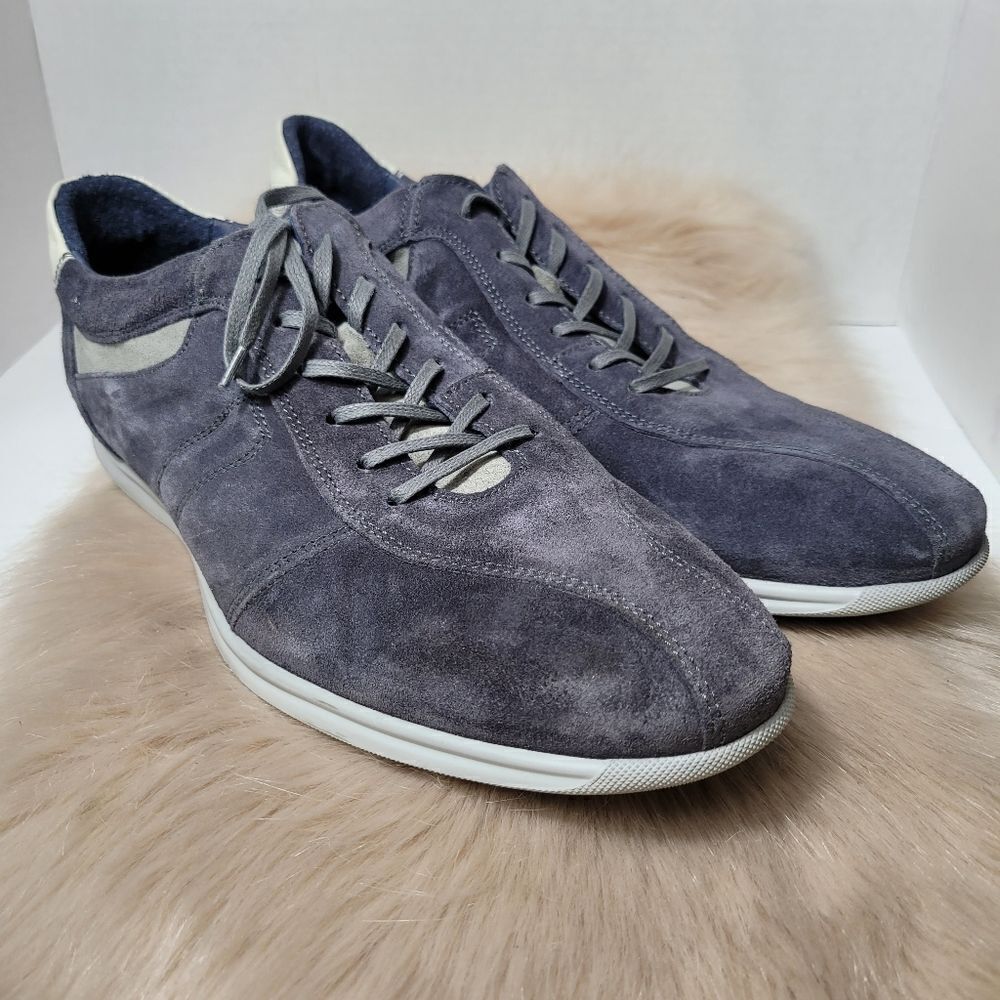 Bacco Bucci Men's Gray Suede Mens Sneakers Shoes Size 12